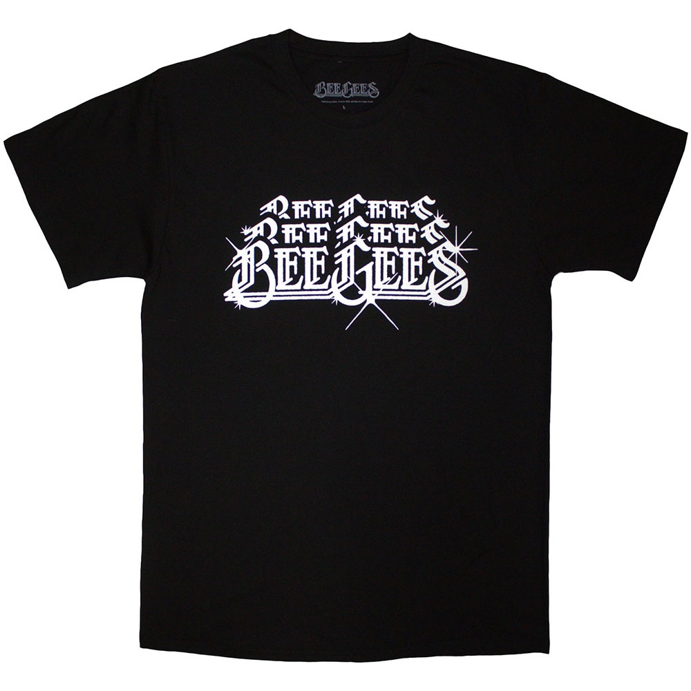 Bee Gees - Stacked Logo Heren Tshirt - Zwart